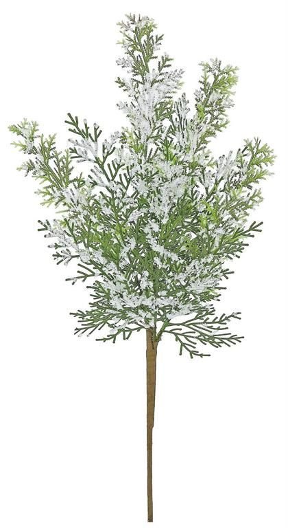 Snowy Cedar Spray - 22" - Green/White
