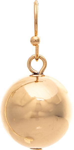 Ball Bead Drop Earrings - Gold
