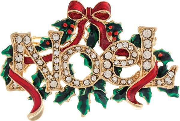 Bright Blingy Noel Pin - Gold