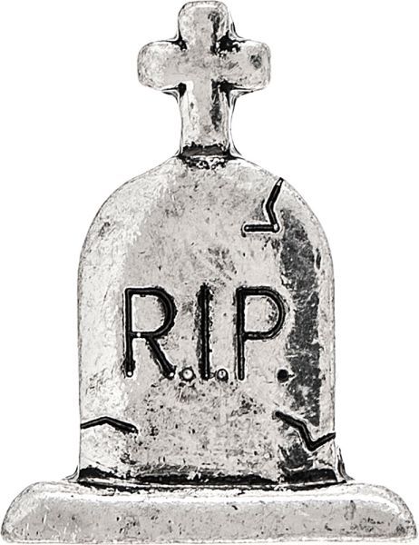 Rip Tombstone Goth Post Earrings - Silver