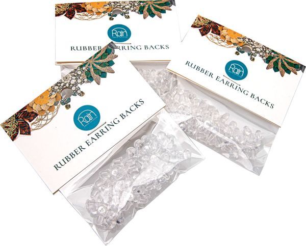 Rubber Nut Earring Backs - 100 Pieces
