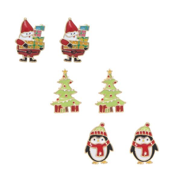 Post Christmas Earrings - Set of 3
