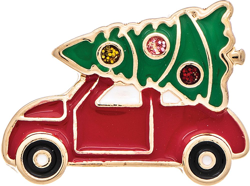 Christmas Tree Topped Bug Post Earrings - Gold