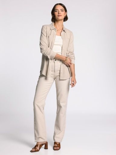 Lewis Shirt, Color: Tan White, Size: Small