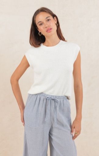 Sweater Vest Constance, Color: White, Size: Small