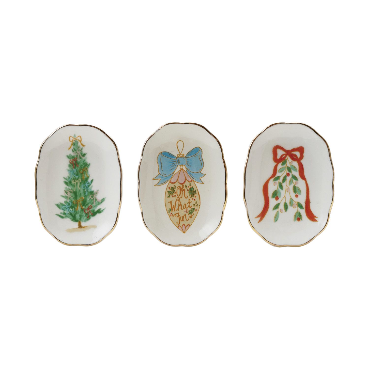 Mini Dish w/ Holiday Image - 3" - 3 Styles