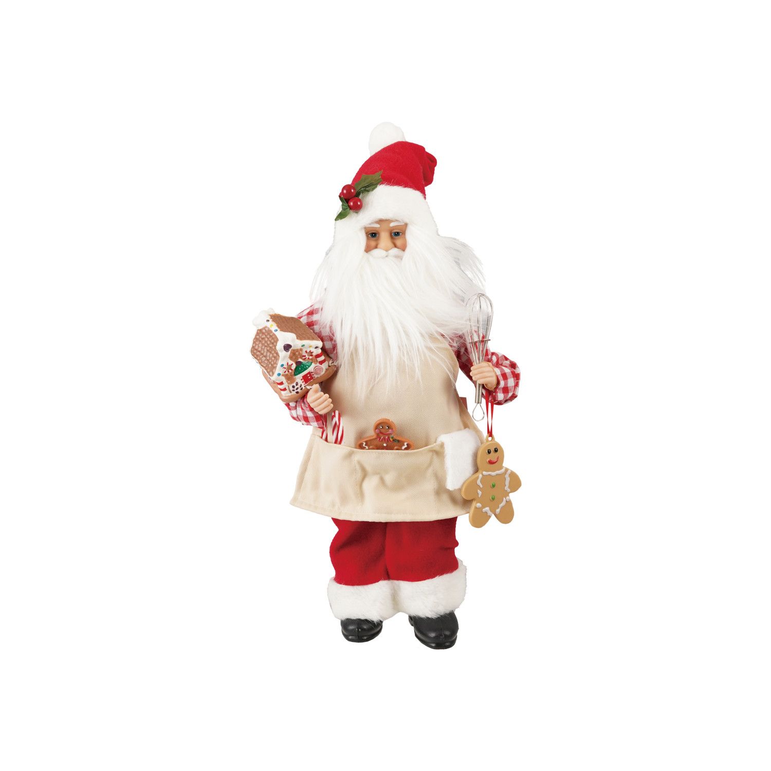 Santa w/ Apron &amp; Gingerbread Cookies - 18"