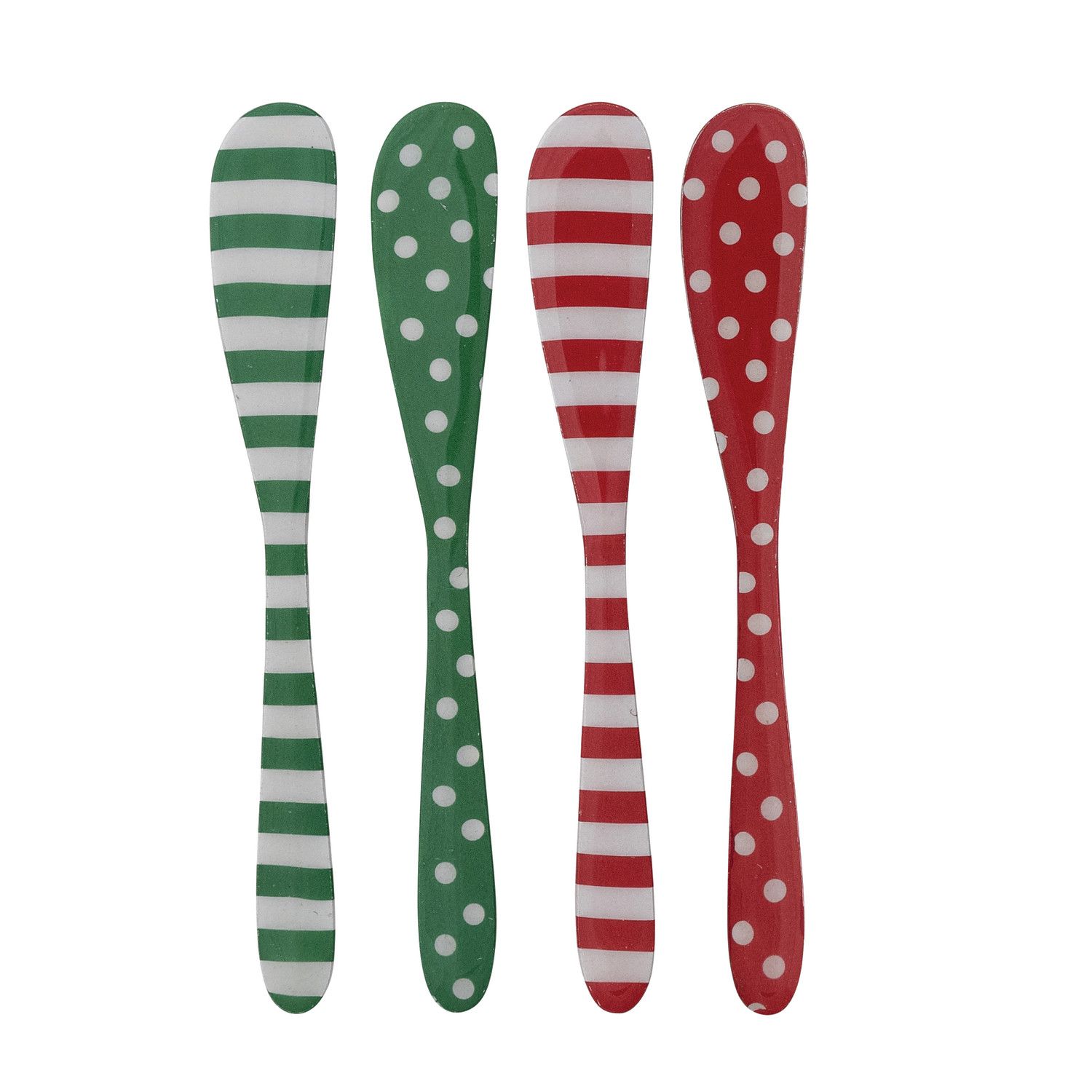 Enameled Stainless Steel Canape Knife - Stripes &amp; Polka Dots - 4 Styles - Sold Individually