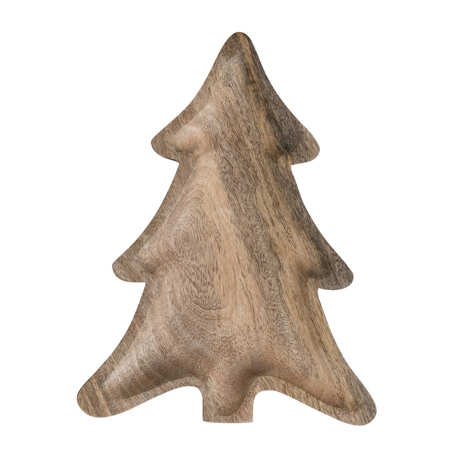 Mango Wood Tree Shaped Tray - 12" X 9"