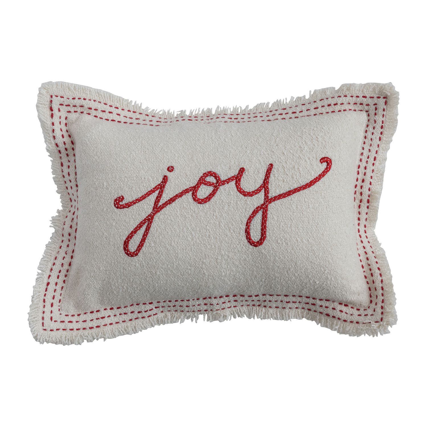 Woven Cotton Lumbar Pillow - 18" X 12" - Joy