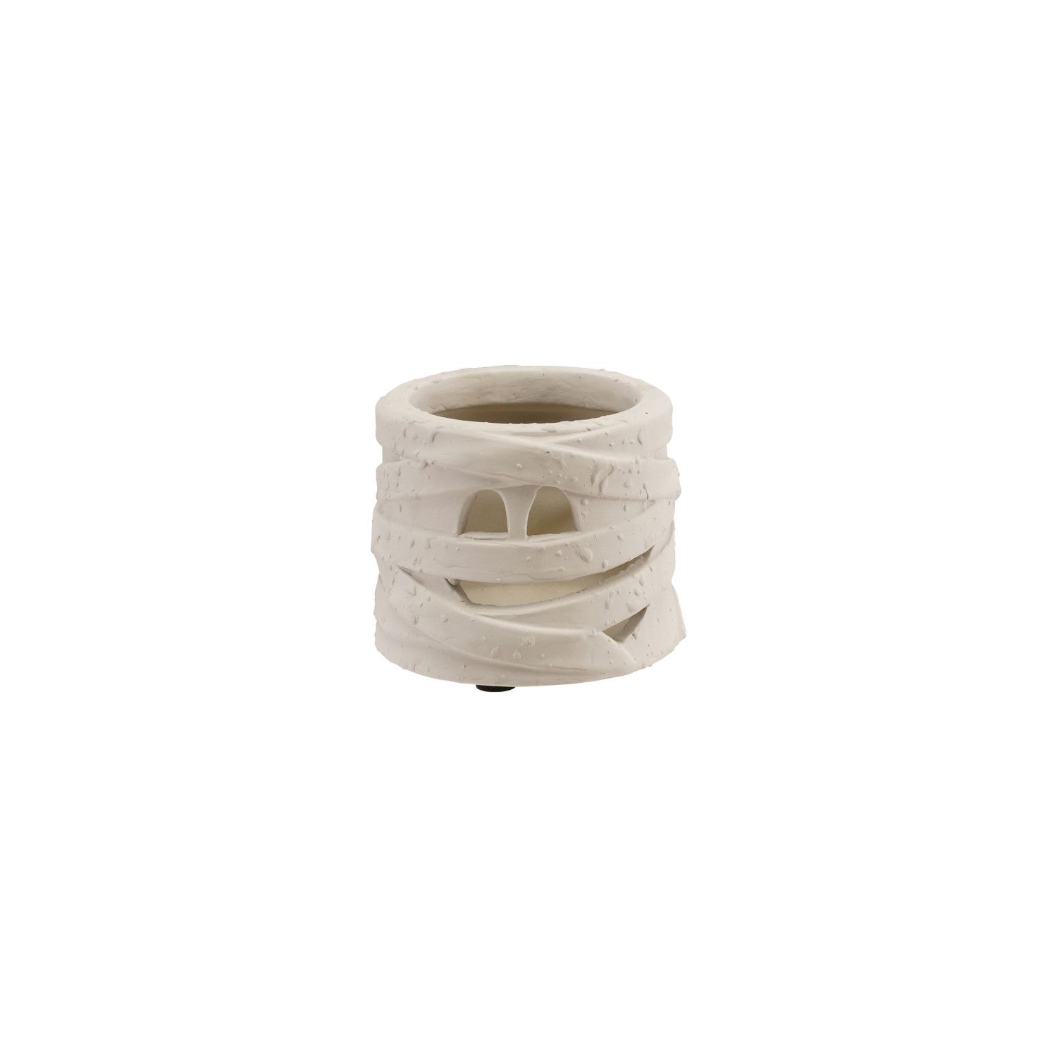 Terracotta Lantern w/ Cut-Out Mummy Face, Size: Small