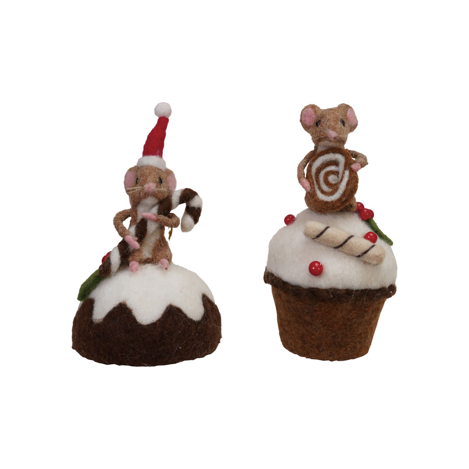 Felt Mouse On Cake - 2 Styles - Sold Individually