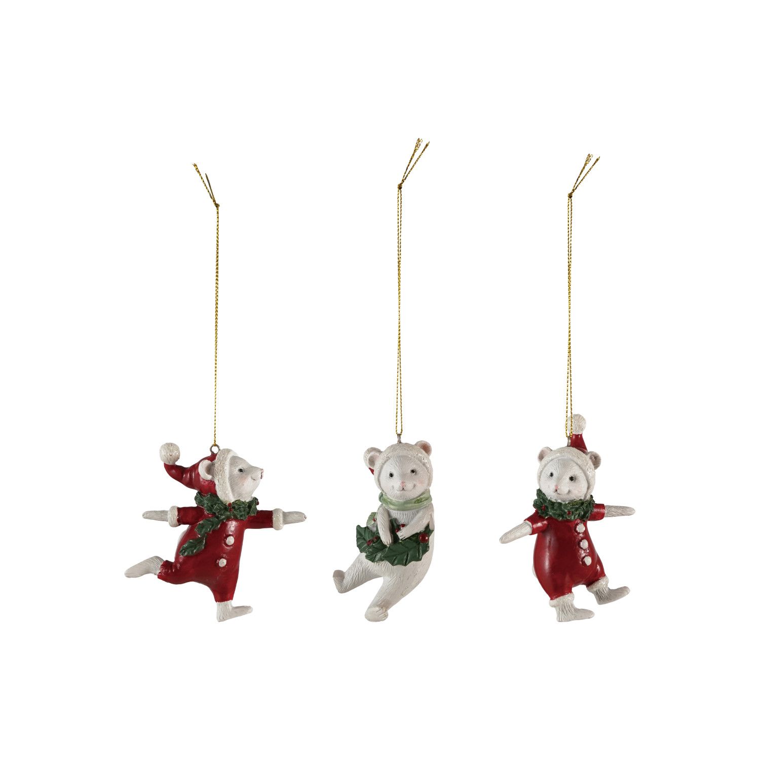 Mouse Ornament w/ Botanicals - 3 Styles - Sold Individually