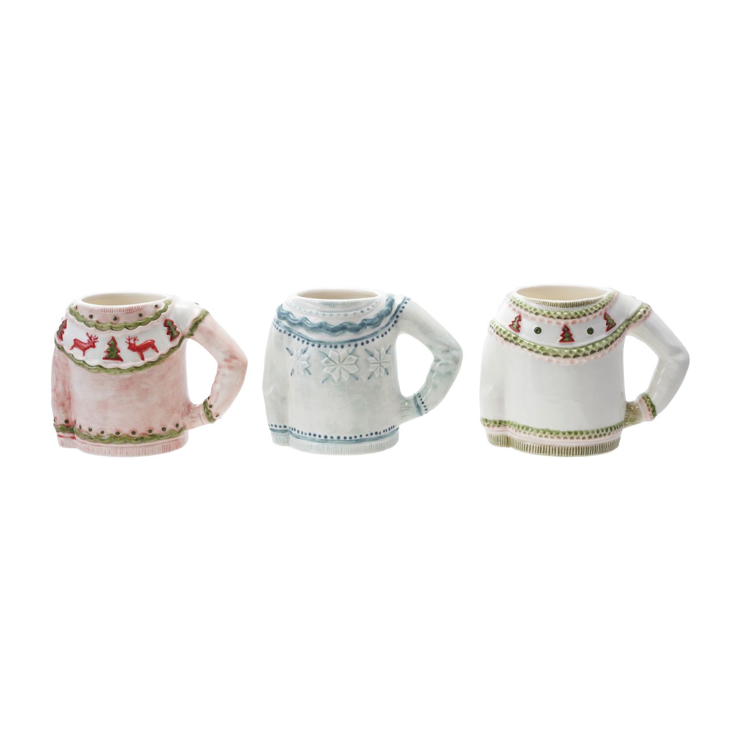 Stoneware Sassy Sweater Shaped Mug - 3 Styles - Sold Individually
