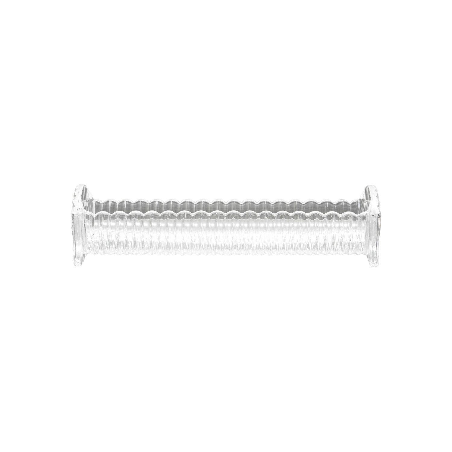 Glass Fluted Cracker Dish - 9.5" - Clear