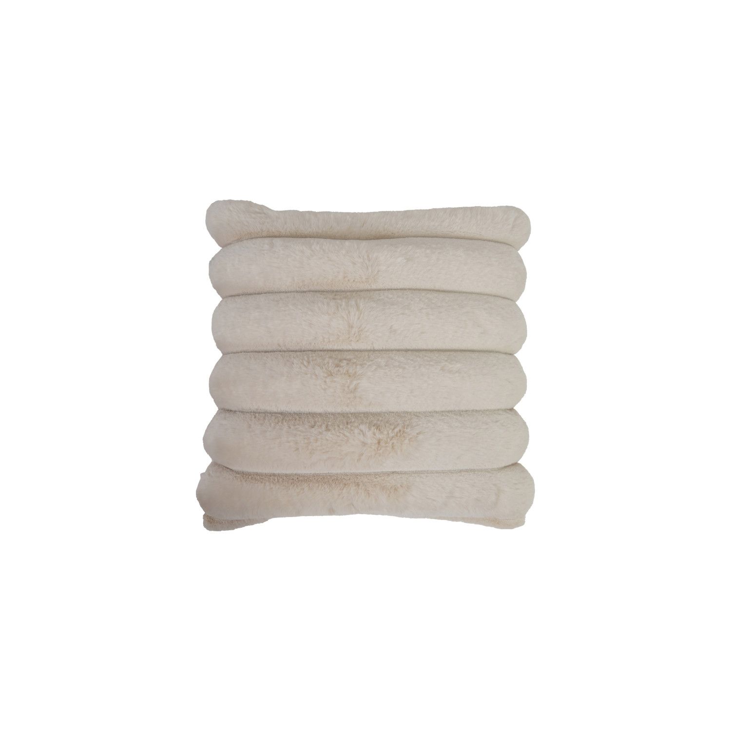 Square Cotton Fabric Blend Pillow - 18" - Cream