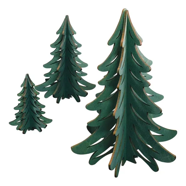Ginger Cottage 3D Tree Set