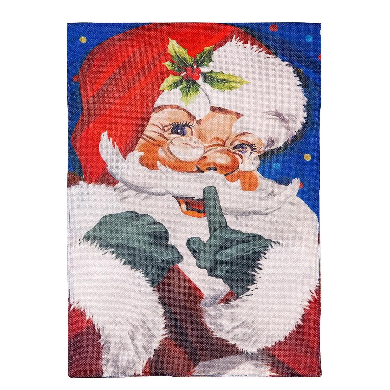 Burlap Garden Flag - Traditional Santa Portrait