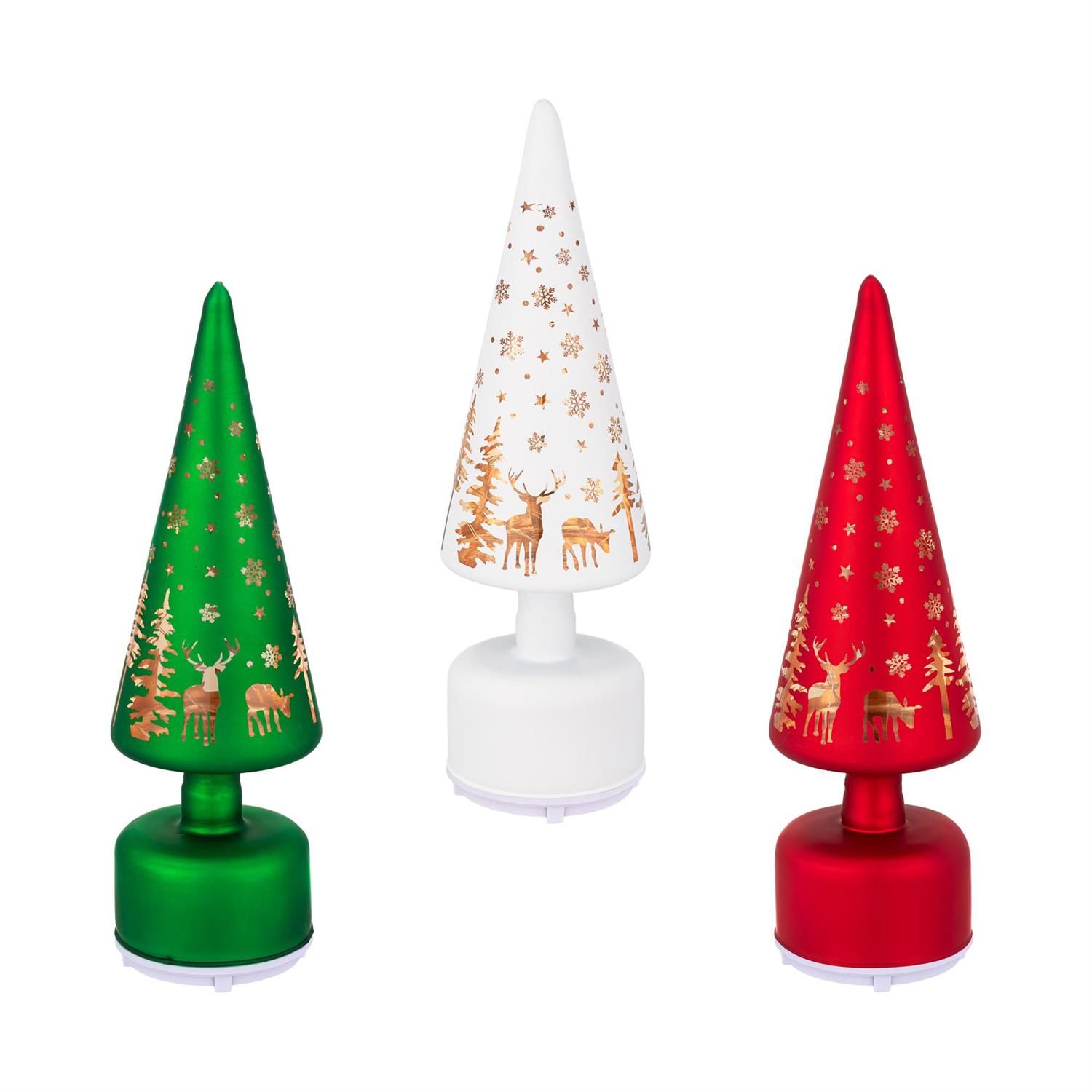 Heartfelt Cheer LED Rotating Tree - 10.5" - 3 Styles - Sold Individually