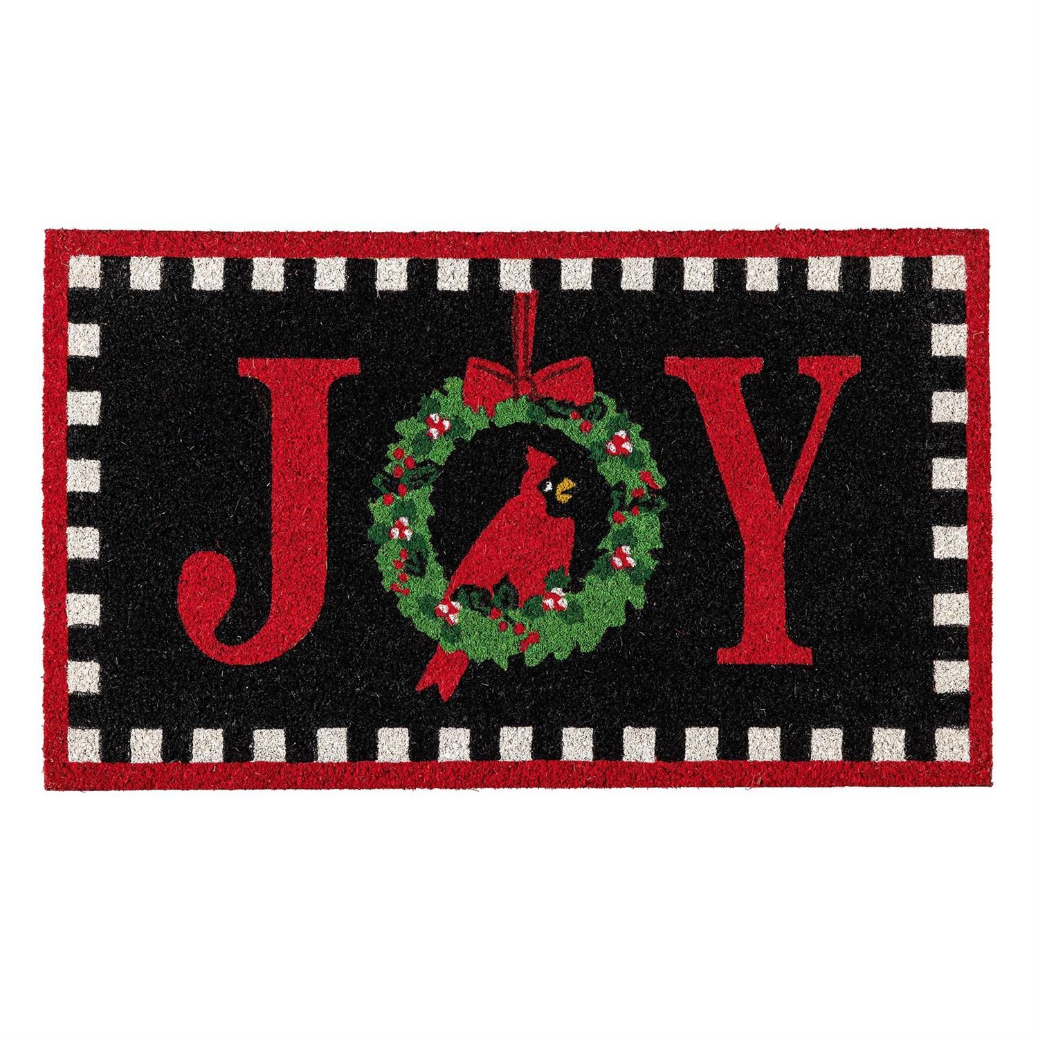 Coir Mat - Cardinal Joy Wreath
