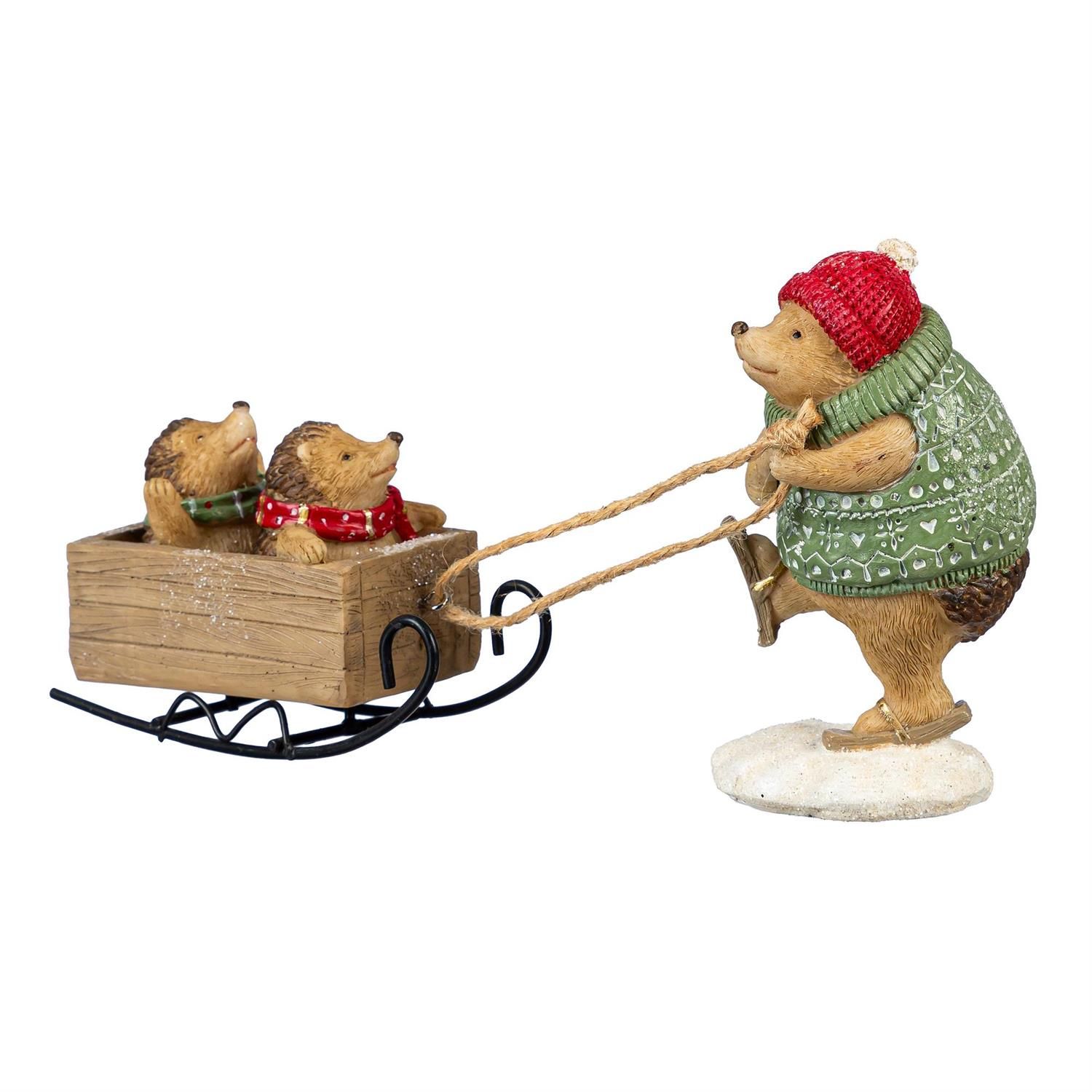 Hedgehog w/ Sled - 9.5"
