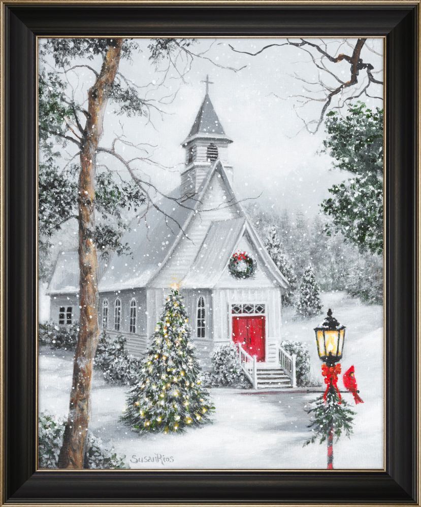 Church In Snow - 16" X 20"