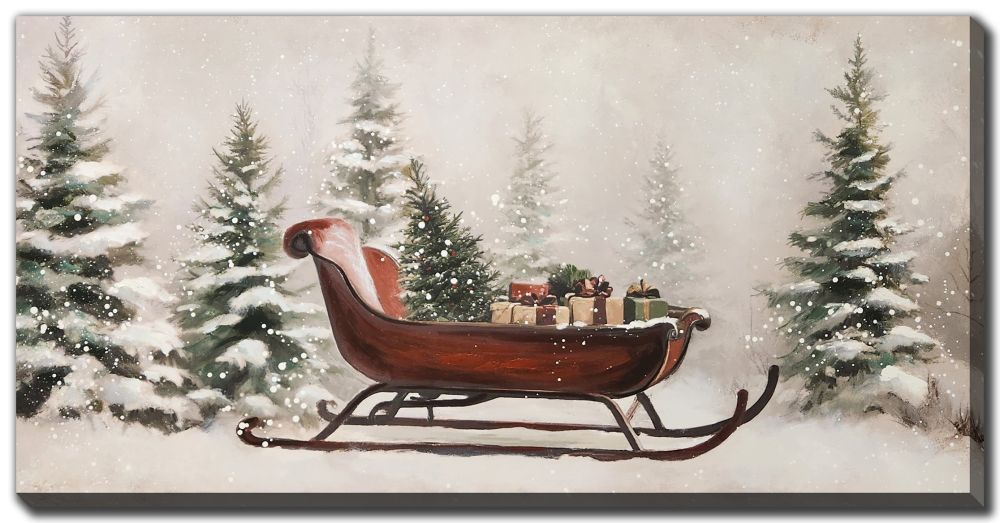 Wagon and Gifts - 32" X 64"