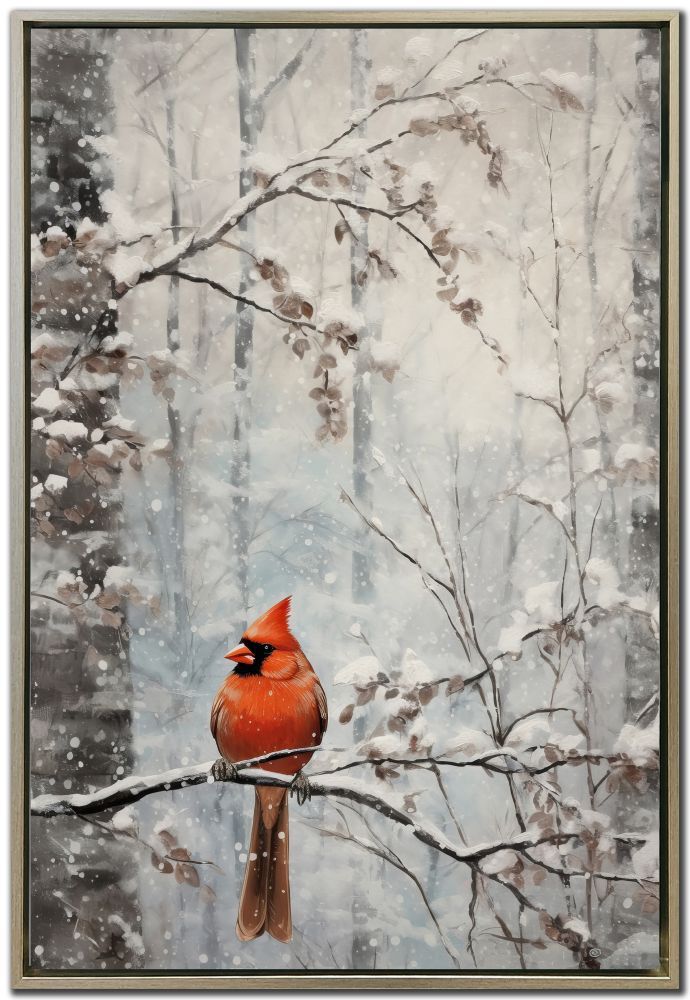 Winter Cardinal - 24" X 36"