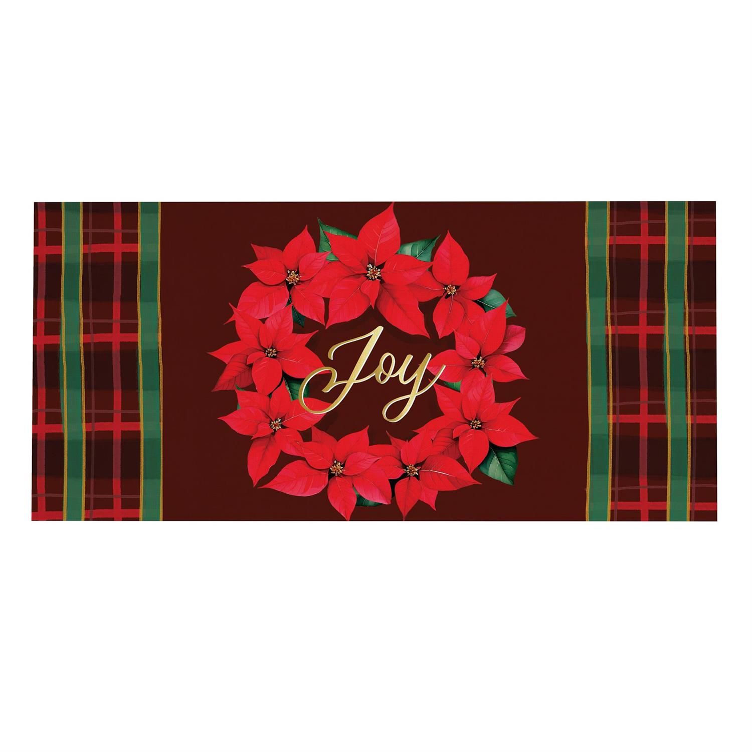 Sassafras Switch Mat - Plaid Joy Wreath
