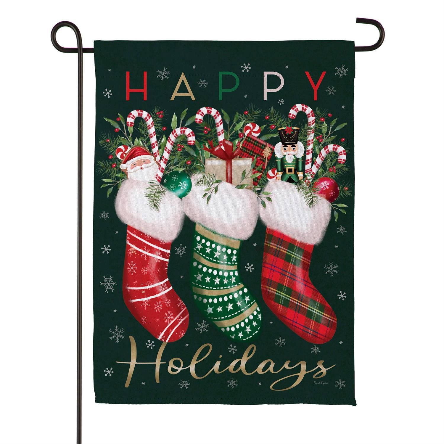 Suede Garden Flag - Festive Fun Stockings