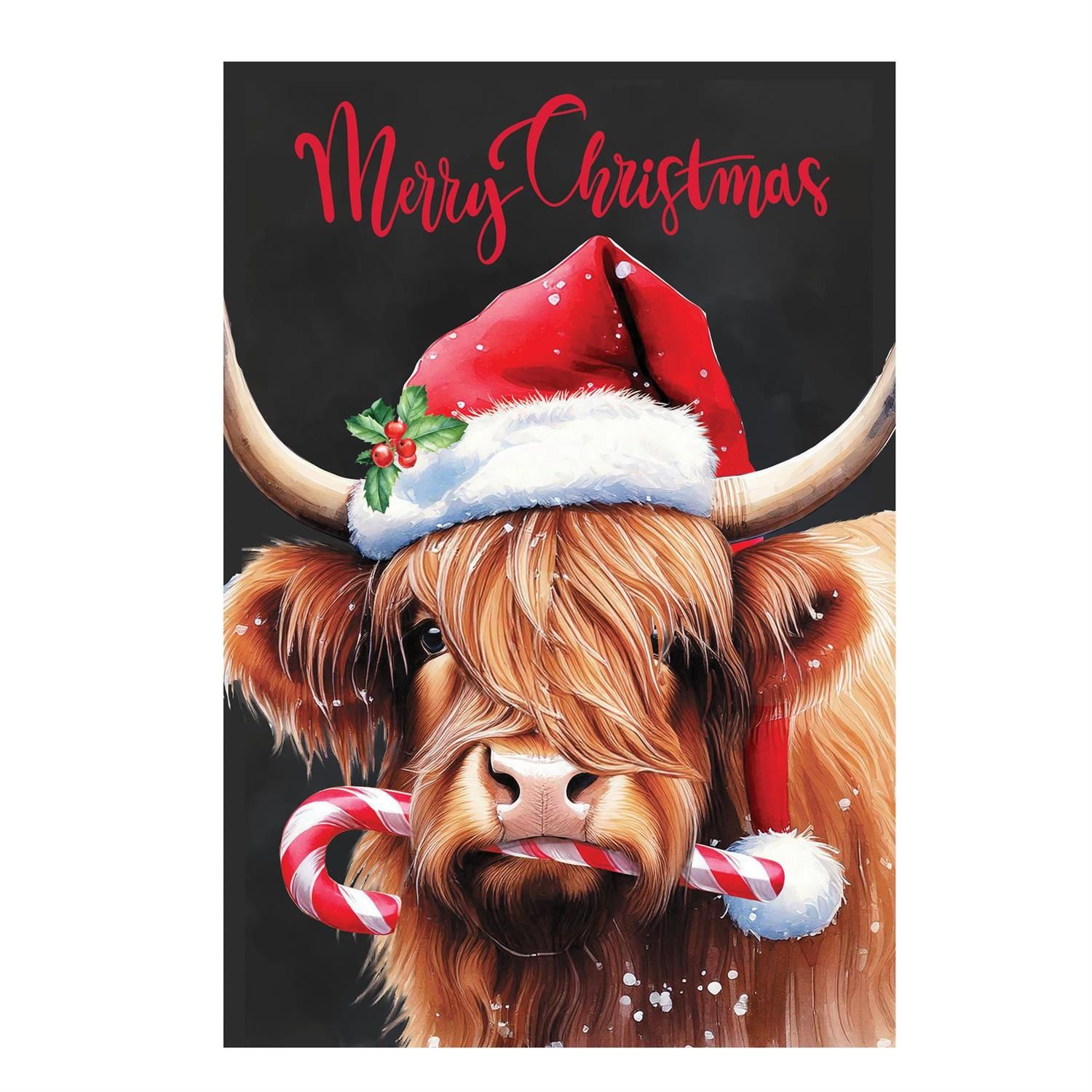 Lustre Garden Flag - Holly Homestead Highland Cow