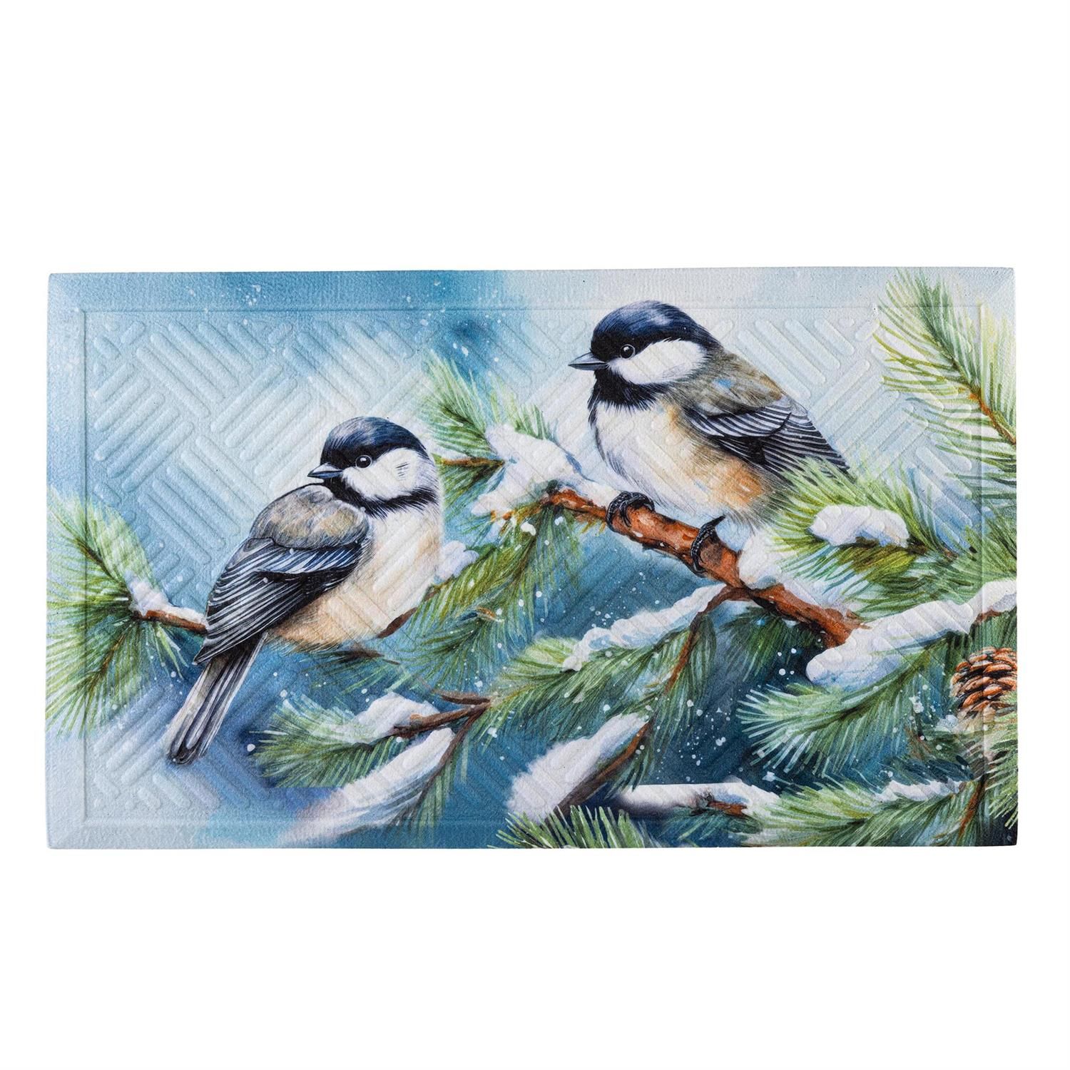 Embossed Mat - Winter Chickadee Friends