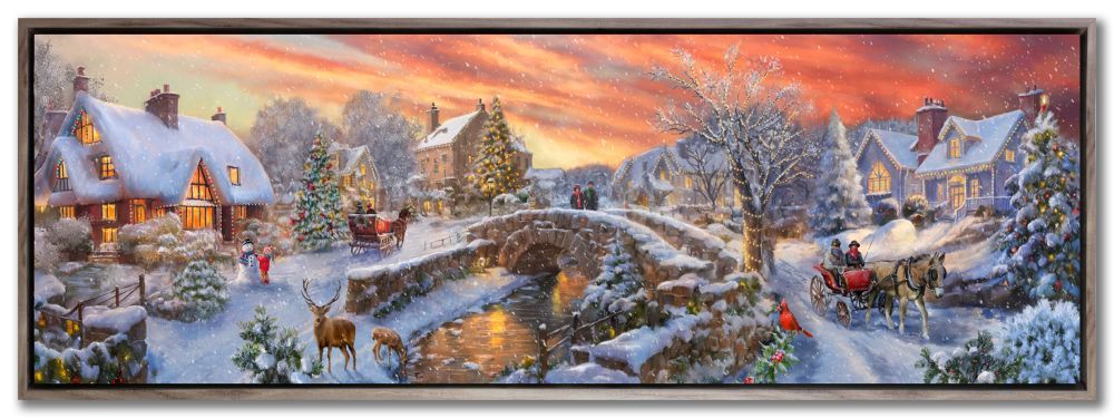 Christmas Over the Bridge - 12" X 36"