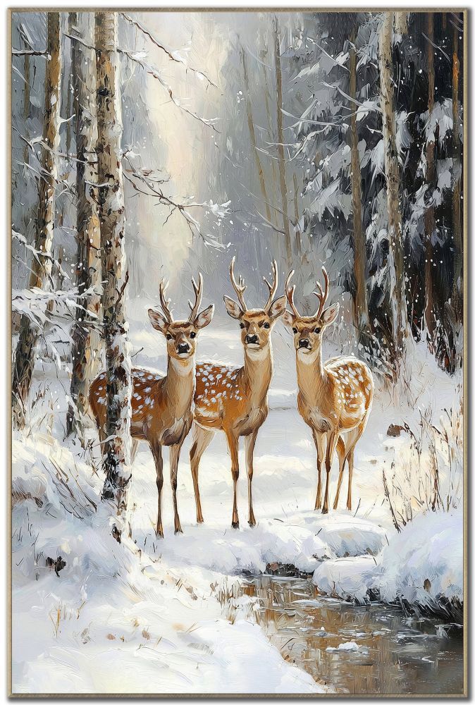 Reindeer Trio - 24" X 36"
