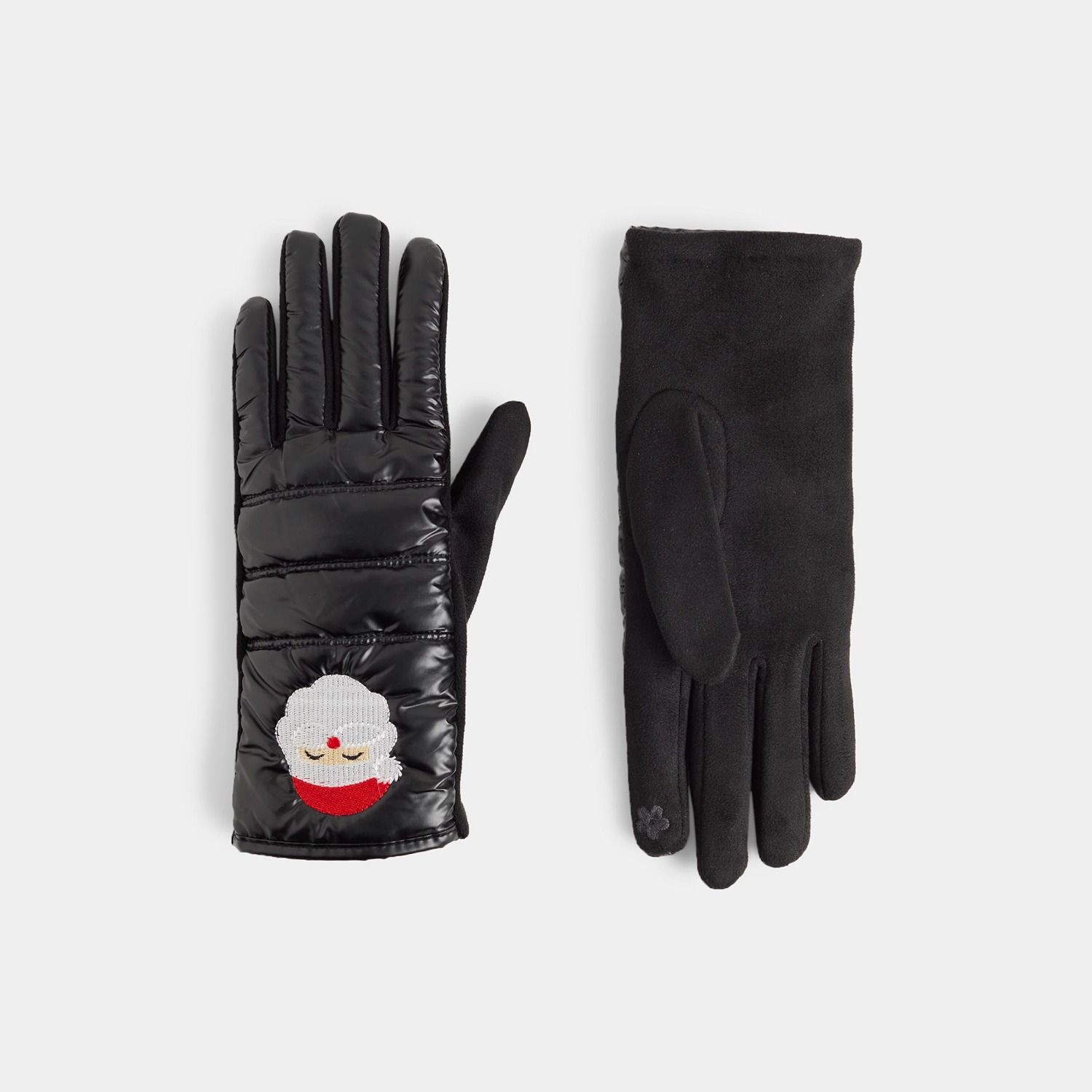 Santa Touchscreen Gloves - Black