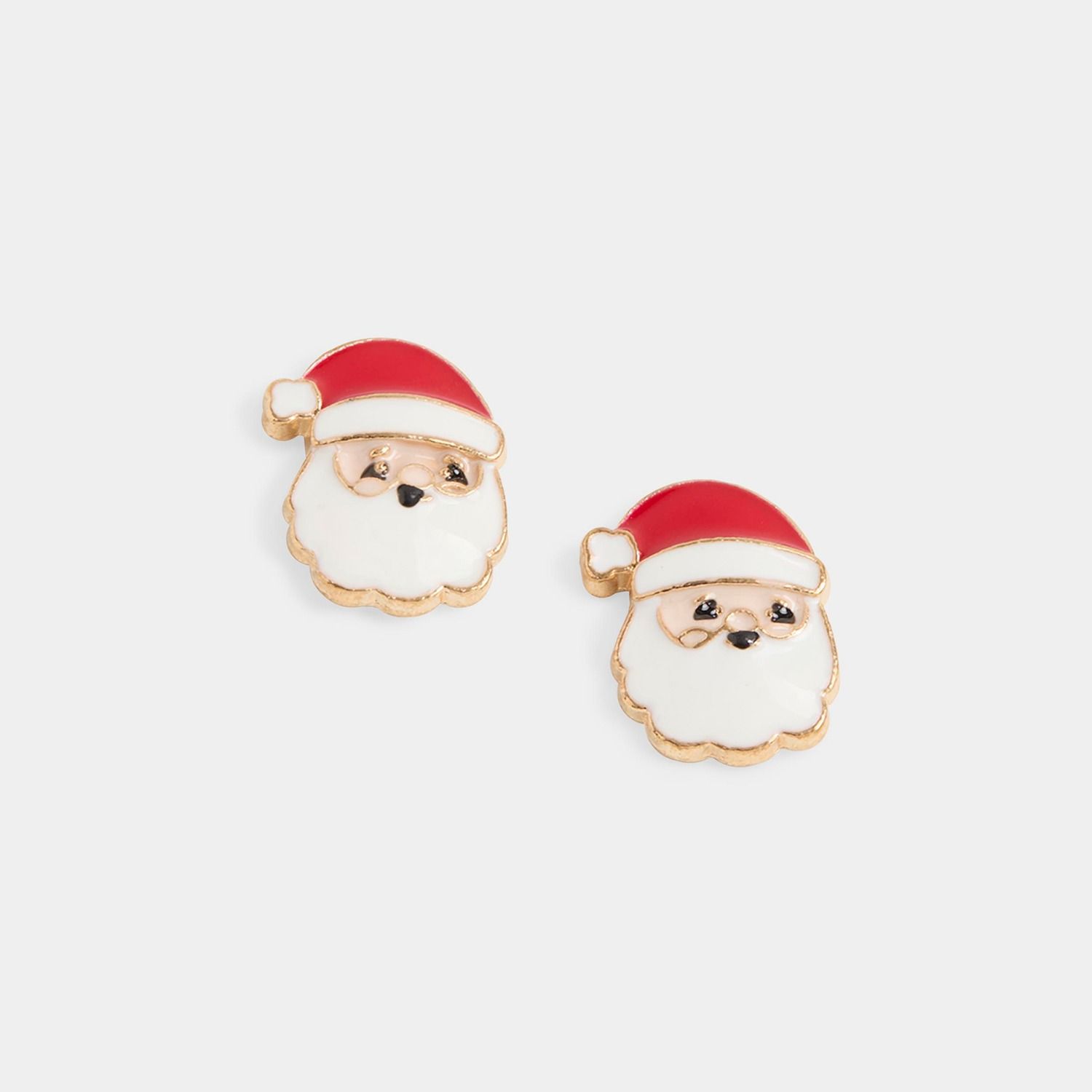 Whispers - Santa Clause Studs - Red/White