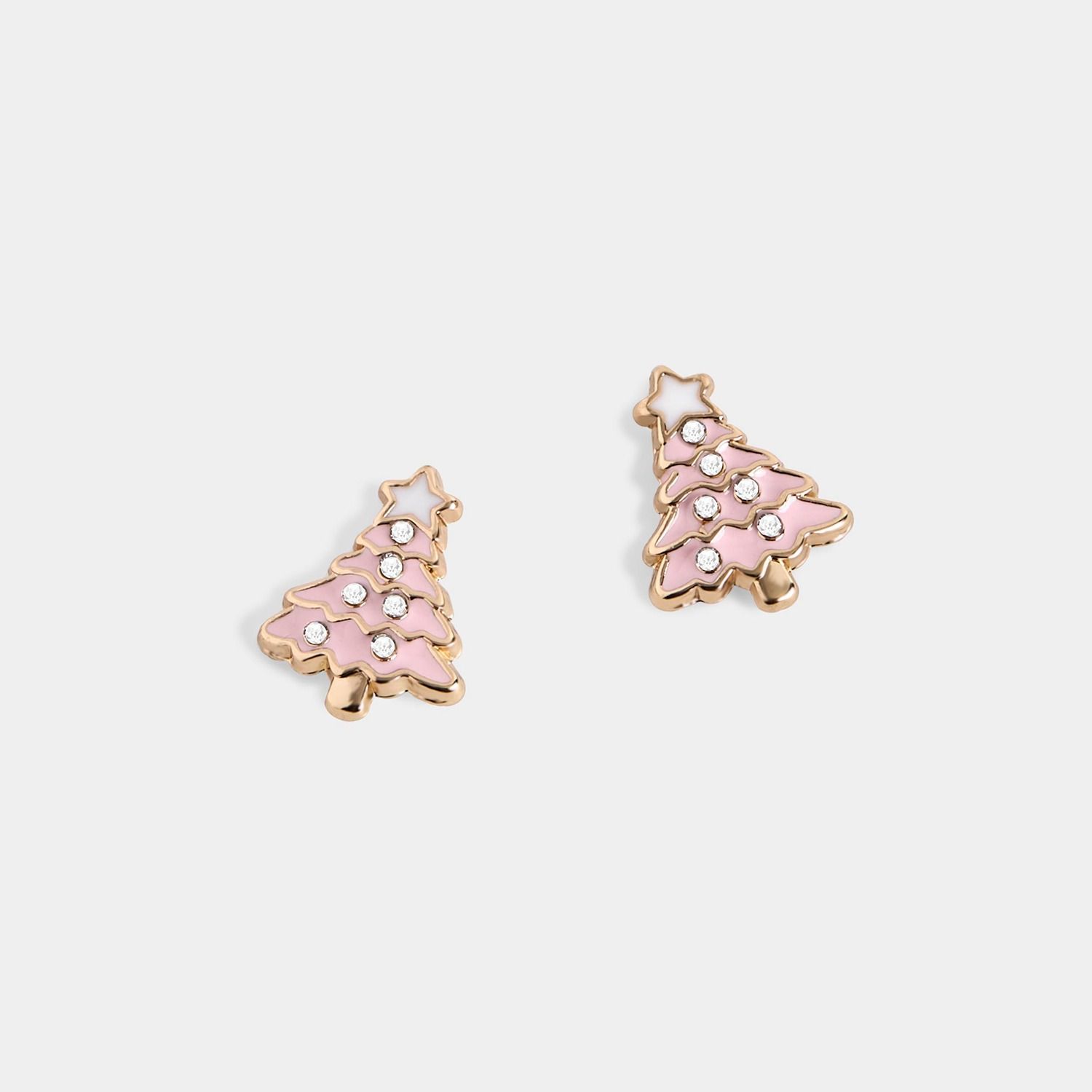 Whispers - Pink Tree Studs