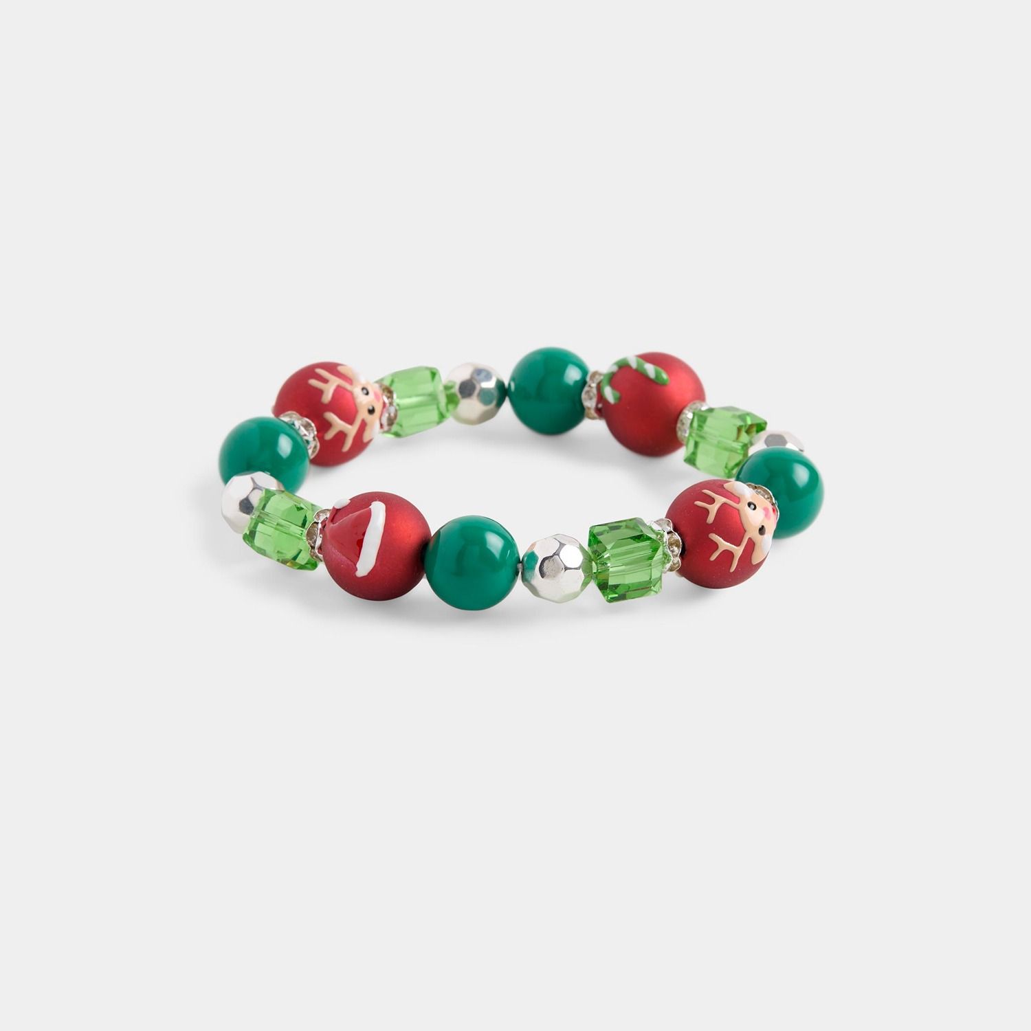 Whispers - Reindeer Stretch Bracelet - Red/Green