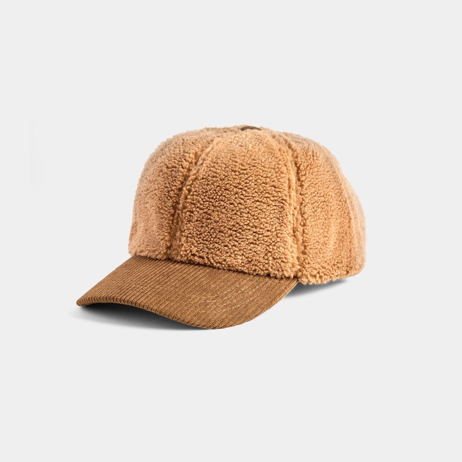 Sherpa Corduroy Baseball Hat - Tan
