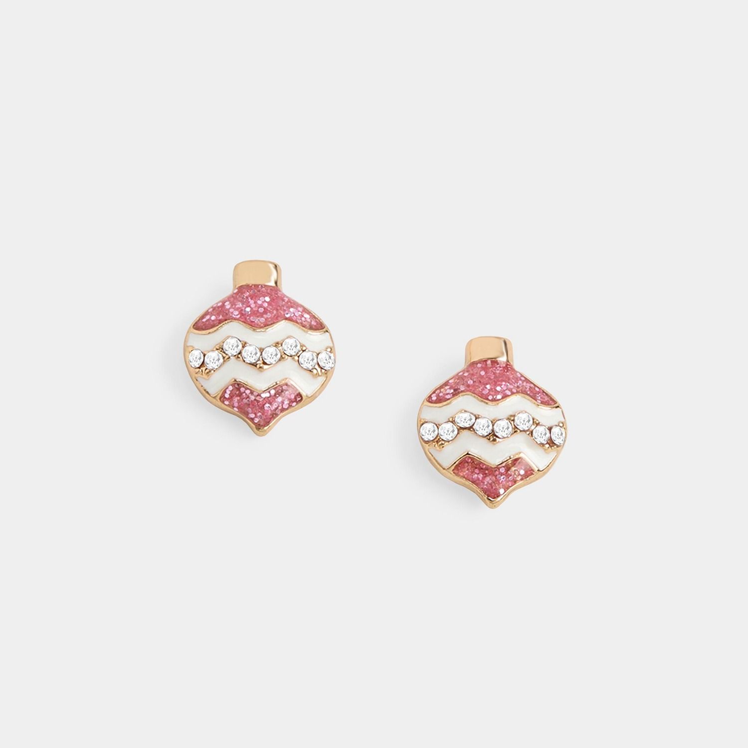 Whispers - Pink Ornament Studs