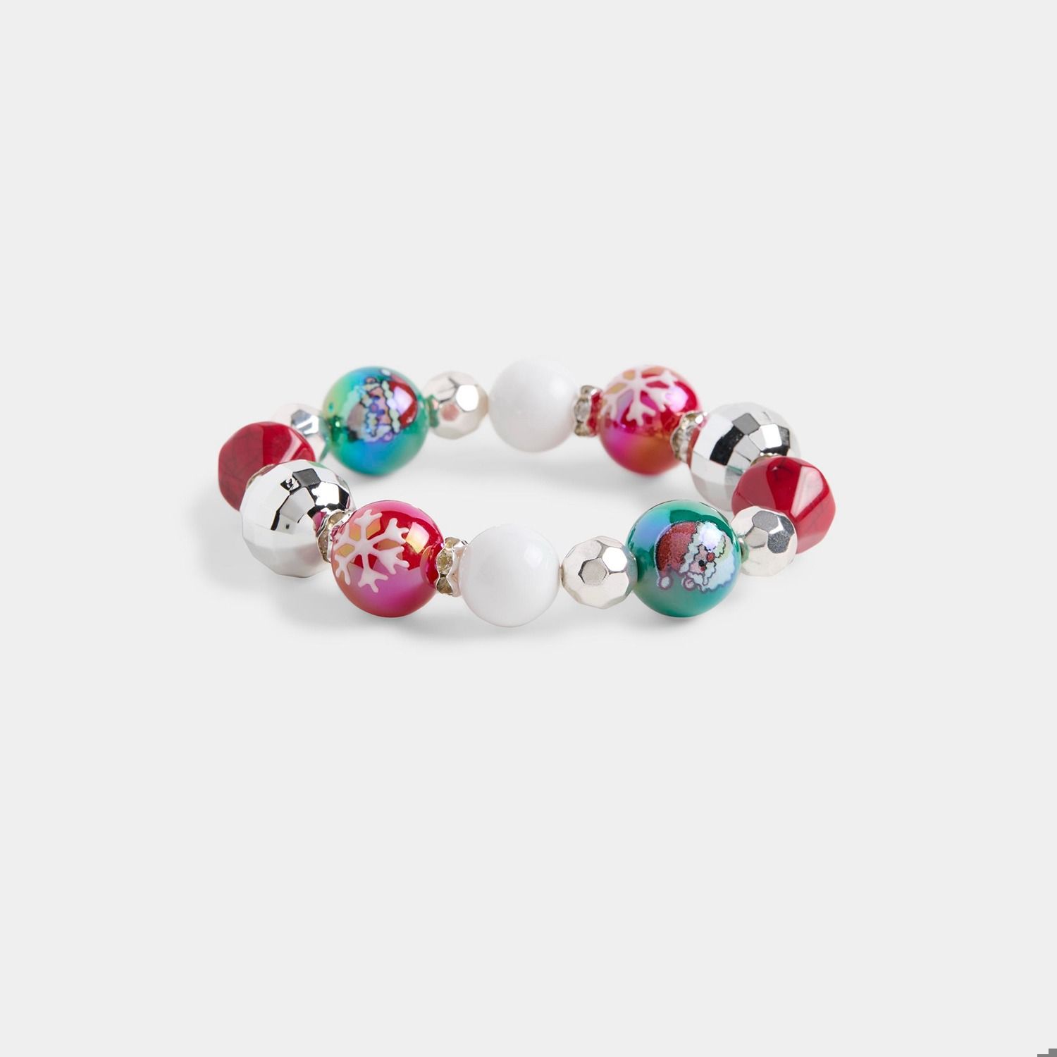 Whispers - Santa Disco Stretch Bracelet - Red/Green