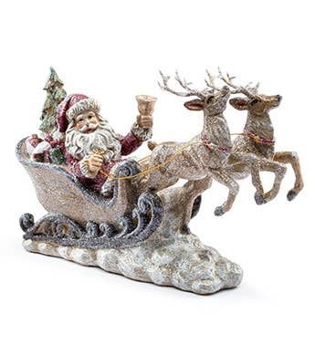 Santa Reindeer Sleigh Figure
