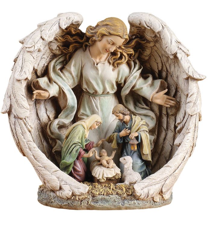 Guardian Angel w/ Holy Family Statue