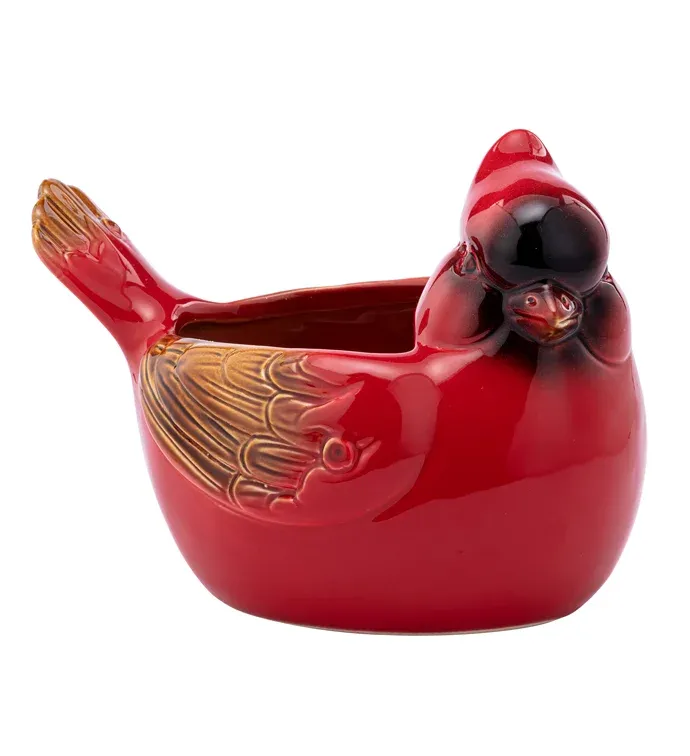 Cardinal Bird Planter