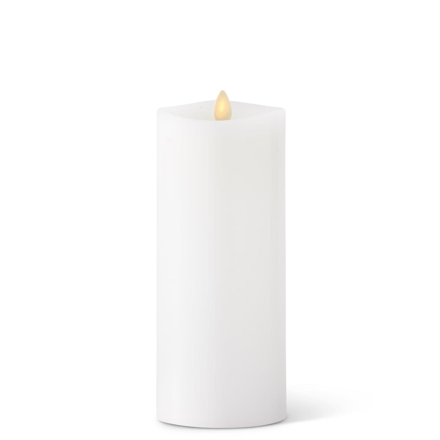 Luminara White Wax Indoor Pillar Candle - 3.5" X 8.5"
