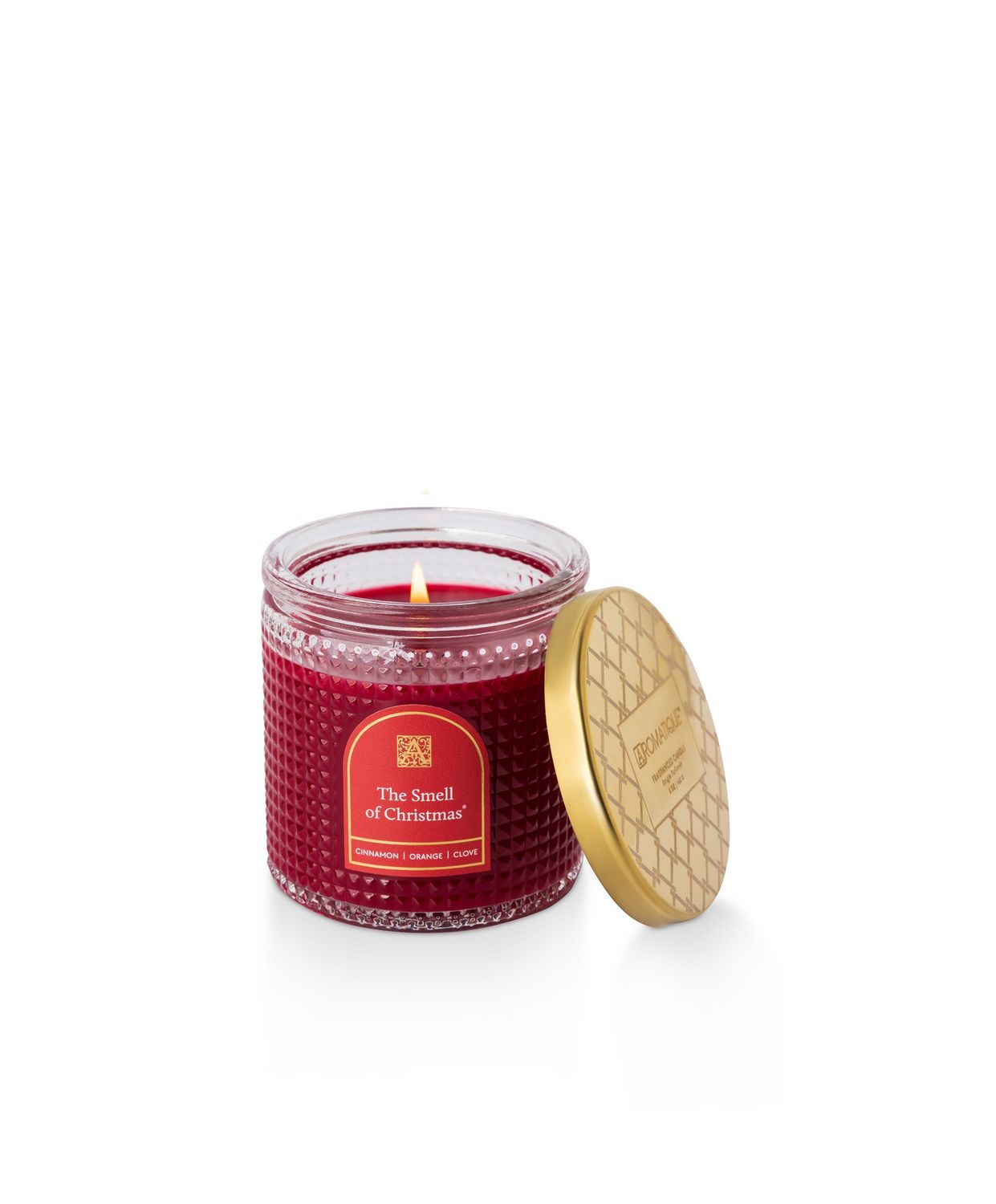 Textured Glass Candle - The Smell of Christmas
