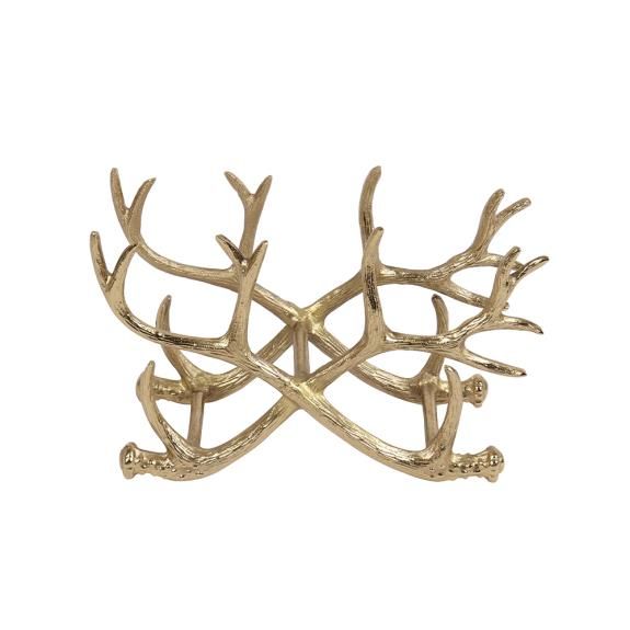 Antler Wine Rack - 5" X 14" X 10" - Gold
