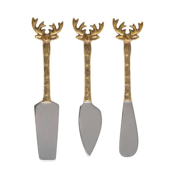 Reindeer Cheese Knives - Set of 3