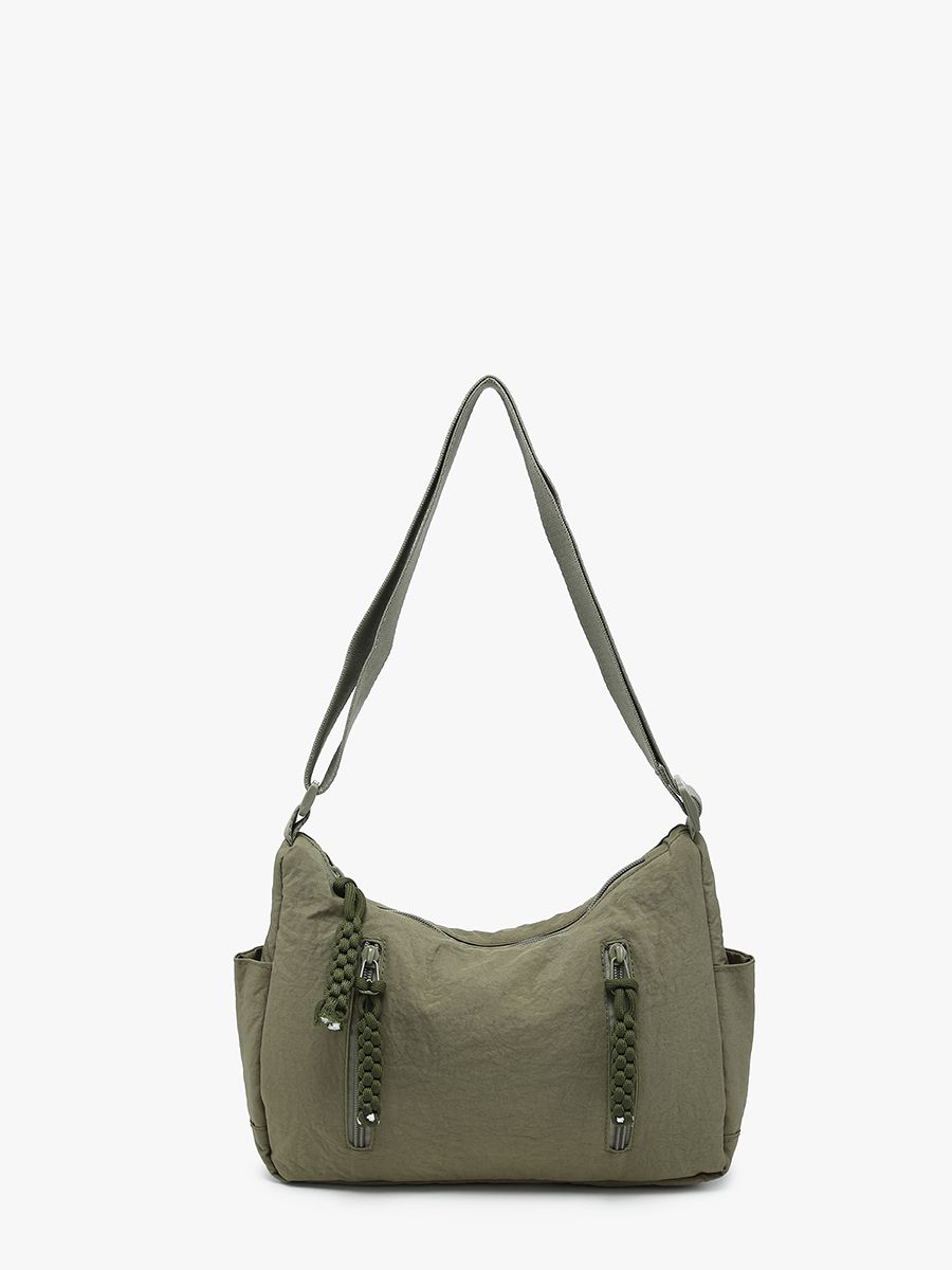 Dorothy Nylon Crossbody, Color: Pine