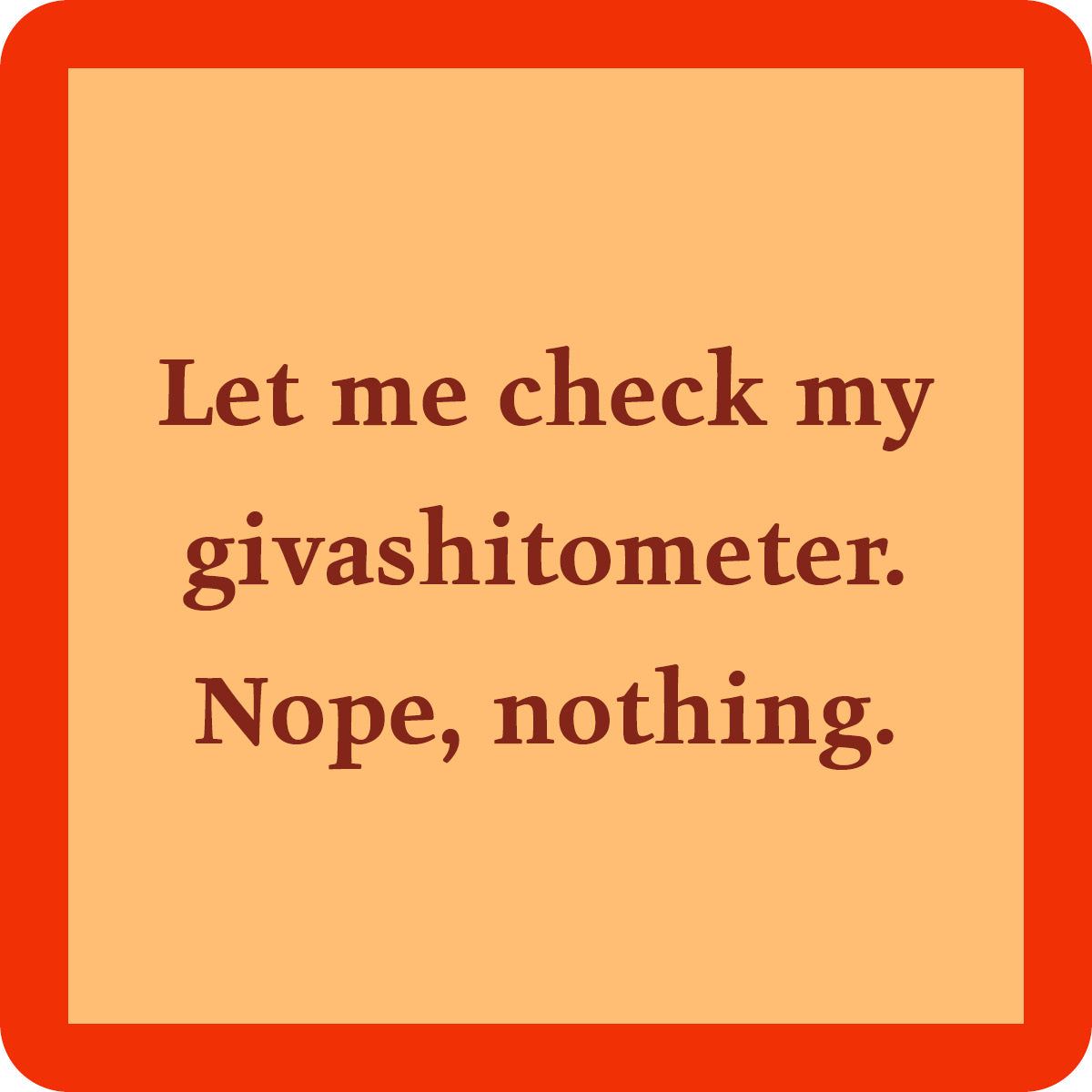Coaster Giveashitometer
